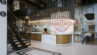 Seafood Station Restaurant & Oyster Bar w Warszawie - projekt wnętrz autorstwa Jana Sikory Seafood Station Restaurant & Oyster Bar w Warszawie - projekt wnętrz autorstwa Jana Sikory