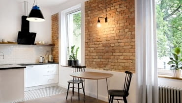 Apartament Blue; proj. Glanc Studio małe mieszkanie, kawalerka, jak urządzić