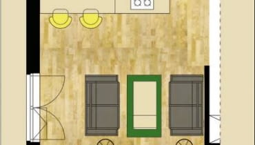 W prostokątnym pomieszczeniu, długim i wąskim, urządzono trzy aneksy: wypoczynkowy, kuchenny i do pracy - oddzielony ścianką niepełnej wysokości. Nie tylko zasłania ona biurko, ale także poprawia proporcje wnętrza i stanowi jego główną ozdobę. Wykonana jest ze stelażu obudowanego fornirowaną płytą MDF, którą częściowo oklejono wzorzystą tapetą. Dzięki temu, że miejsce do pracy jest usytuowane na końcu pokoju, można spokojnie się w nim zaszyć, gdy tymczasem tuż obok toczy się domowe życie. W prostokątnym pomieszczeniu, długim i wąskim, urządzono trzy aneksy: wypoczynkowy, kuchenny i do pracy - oddzielony ścianką niepełnej wysokości. Nie tylko zasłania ona biurko, ale także poprawia proporcje wnętrza i stanowi jego główną ozdobę. Wykonana jest ze stelażu obudowanego fornirowaną płytą MDF, którą częściowo oklejono wzorzystą tapetą. Dzięki temu, że miejsce do pracy jest usytuowane na końcu pokoju, można spokojnie się w nim zaszyć, gdy tymczasem tuż obok toczy się domowe życie.