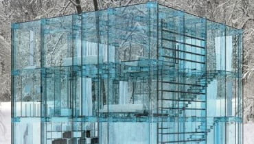 Szklane domy projektu Carlo Santambrogio i Ennio Arosio. Na razie to tylko wizualizacje, ale ich realizacja to kwestia kilku lat. Transparentne budynki wtopią się całkowicie w krajobraz, a siedząc w pokoju będziemy czuli się jakbyśmy przebywali w ogrodzie, pod gołym niebem. Z drugiej strony w takim domu nie będzie można uciec przed zewnętrzną rzeczywistością - najlepiej więc będą spisywać się w pięknych krajobrazowo odludziach. projekt, dom, włochy, szkło