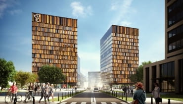 Brama Miasta - nowy biurowiec w pobliżu Dworca Łódź Fabryczna projekt: medusa group, wykonawca: Skanska Brama Miasta - nowy biurowiec w pobliżu Dworca Łódź Fabryczna projekt: medusa group, wykonawca: Skanska