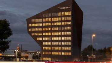 Powerhouse Telemark w Porsgrunn w Norwegii. Proj. Snøhetta