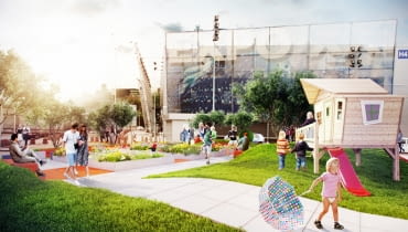 Wizualizacja tegorocznego ogrodu pokazowego. Projektant: Bartłomiej Gasparski, Palmett Markowe Ogrody S.C.