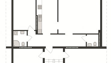 Stan istniejący mieszkania. Stan istniejący mieszkania.