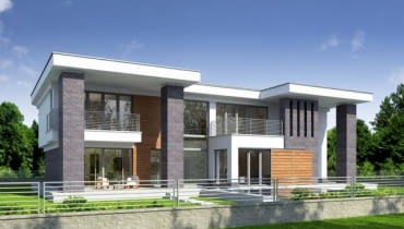 Projekt na zamówienie. Widok od ogrodu Projekt na zamówienie. Widok od ogrodu