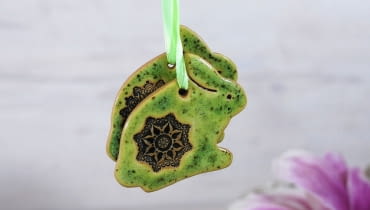 Ceramiczne ozdoby wielkanocne króliczek, DaWanda.pl, 28 zł/2 szt Ceramiczne ozdoby wielkanocne króliczek, DaWanda.pl, 28 zł/2 szt