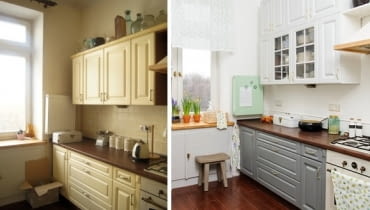 malowanie szafek kuchennych, aranżacja kuchni