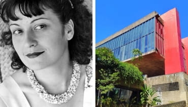 Z lewej: Lina Bo Bardi; Z prawej: Muzeum Sztuki w Sao Paulo Z lewej: Lina Bo Bardi; Z prawej: Muzeum Sztuki w Sao Paulo