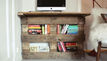 DIY - biurko z palety biurko z palety, meble z palet, jak zrobić meble z palety