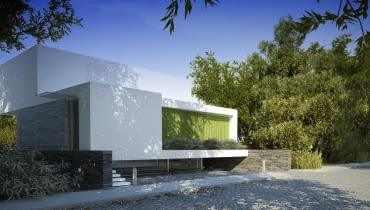 Dom za Zieloną zasłoną autorstwa S3NS|Architektura. S3NS|Architektura, igor kaźmierczak, dom jednorodzinny, wrocław, dom za zieloną zasłoną, kostka