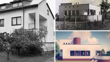 Dom w Milanówku. Z lewej: dom w latach 90./ prawy górny róg: dom w latach 50./ prawy dolny róg - projekt URBAA Urbański Architektura & Wnętrza Dom w Milanówku. Z lewej: dom w latach 90./ prawy górny róg: dom w latach 50./ prawy dolny róg - projekt URBAA Urbański Architektura & Wnętrza