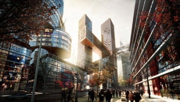 Skrzyżowane Wieże w Seulu, BIG-Bjarke Ingels Group Skrzyżowane Wieże w Seulu, BIG-Bjarke Ingels Group