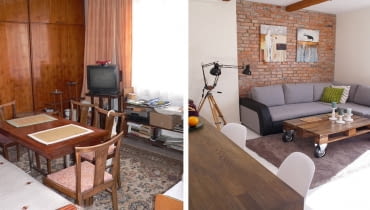 Kawalerka przed i po. Kawalerka przed i po, małe mieszkanie, urządzanie wnętrz, wystrój wnętrz