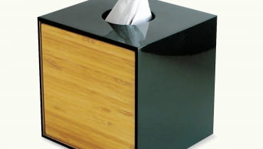 <B>Kosmetyki w firmowych opakowaniach nie dodają łazience urody, warto przełożyć je do ładnych pojemników dopasowanych do jej stylu. Starannie wybierzmy także inne drobiazgi.</B> <BR >AKCESORIA. Pojemnik na chusteczki, bambus, 140 zł, ecomateria.pl