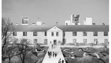 Planeta Lem. Widok na główne wejście Planeta Lem, Kraków, Muzeum lema, Lem, Jems