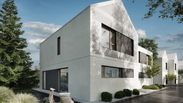 Dom typ B. Osiedle Modern House na warszawskim Ursynowie. Proj. 81.waw.pl Osiedle Modern House na warszawskim Ursynowie. Proj. 81.waw.pl