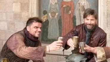 Bjarke Ingels i Nikolaj Coster-Waldau na planie Gry o Tron