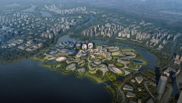 Wyspa Jednorożca - masterplan. Proj. Zaha Hadid Architects Wyspa Jednorożca - masterplan. Proj. Zaha Hadid Architects
