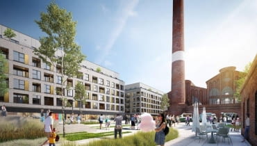 Fuzja - nowa inwestycja Echo Investment na terenie dawnej fabryki Scheiblera w Łodzi. Proj. medusa group Fuzja - nowa inwestycja Echo Investment na terenie dawnej fabryki Scheiblera w Łodzi. Proj. medusa group