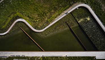 Zbiornik w Exercisfältetw Uppsali. Proj. White Arkitekter