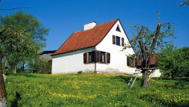 Solidna opaska betonowa wykonana wokół tego domu spowodowała zawilgocenie suchych do tej pory ścian parteru - po prostu ściany fundamentowe przestały oddychać od strony stale zawilgoconego gruntu. DOM JEDNORODZINNY - ZAWILGOCENIE SCIAN FOT. WIESLAW RUDOLF PUBLIKACJA LADNY DOM NR 5 (67) - 5.2004