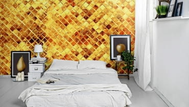 Chociaż kojarzy się z pałacowym przepychem, zachęcamy, by wprowadzić je do mieszkań. Dlaczego? Bo nawet kilka akcentów w tym kolorze sprawi, że wnętrze nabierze szlachetnej elegancji. <BR /> DEKORACJE. Fototapeta, od 120 x 86 cm od 111 zł pixers.p SLOWA KLUCZOWE: bedroom white interior bed room window modern design architecture furniture home style light house apartment household illustration minimalist comfortable pillow minimal concept object relax comfort sunlight candles frame plant cushion books table lamp clock heeled shoes shelf clean nobody