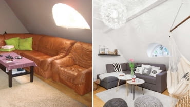 Salon przed zmiana i po niej