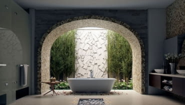 Tropikalna grota skąpana w naturalnym świetle. Projekt: 2G Studio.