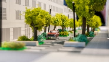 Projekt woonerfu na fragmencie ulicy Abrahama Projekt woonerfu na fragmencie ulicy Abrahama