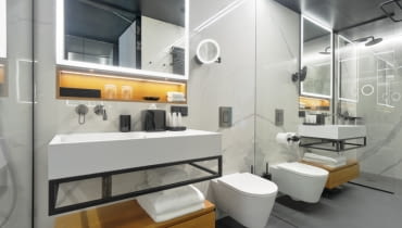 Nobu Hotel Warsaw Roberta De Niro hotel nobu robert de niro wnętrza design inspiracje roca laufen medusa group łazienka