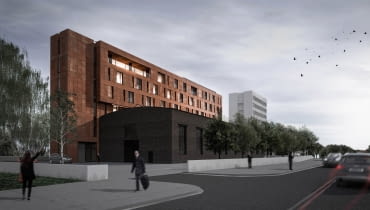 Rozbudowa budynku przy ulicy Wilczak w Poznaniu - wizualizacja