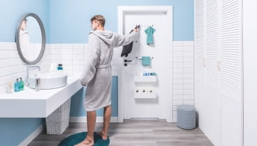 Drzwi Smart marki VOX w łazience Marka VOX oferuje sprytne drzwi do wnętrz