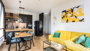 Salon z aneksem kuchennym