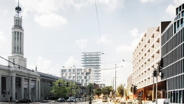 Skyline Challenge - zwycięska koncepcja Kamila Ziółkowskiego oraz Seweryna Trzyny.