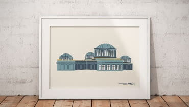 Kto widział modernizm? - cykl grafik przedstawiających budynki wrocławskiej moderny, autorka grafik: Anna Sztromwasser