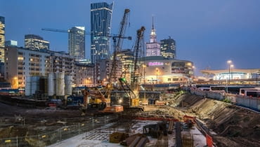 Budowa wieżowca Varso w Warszawie, projekt: Foster + Partners