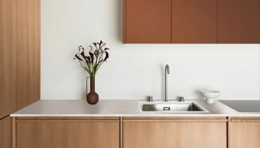 Woodeco Blat UltraFit Marmur Calacatta PK9024 płyta laminowana Dąb Karmel PD3053, Terracota PU1516