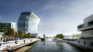 Tak będzie wyglądać nowa siedziba Muzeum Muncha na nabrzeżu Bjorvika. (wiz: Mir/HerrerosArquitectos (herrerosarquitectos.com)) oslo