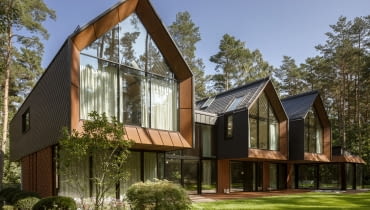 Rezydencja (z) lewitujących domów. Proj. Exterio