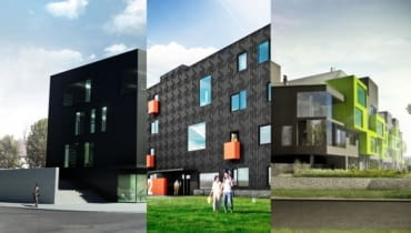 Biurowiec i apartamentowce