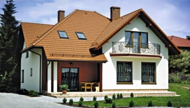 Dach kryty dachówką cementową Dach kryty dachówką cementową