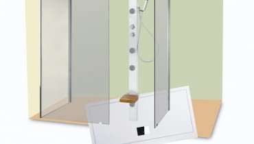 <B>Najlepiej wybrać kabinę i brodzik tej samej firmy - wtedy na pewno będą do siebie pasować. Przygotowaliśmy osiem takich zestawów w różnych cenach, do których dopasowaliśmy ciekawą armaturę. Dla porównania prezentujemy również komplety sugerowane przez producentów.</B> <BR >ŁAZIENKA. PROPOZYCJE REDAKCJI - ZESTAW 1. Kabina KT Space, prostokątna, szkło, 90 x 180 cm, wys. 215,6 cm, 6002 zł; brodzik B Space, akryl, 1310 zł, Sanplast Panel Long, 4 dysze, bateria mieszaczowa, rączka 4-funkcyjna, stal szlachetna, wys. 200 cm, 4391 zł, Poolspa. <B>Najlepiej wybrać kabinę i brodzik tej samej firmy - wtedy na pewno będą do siebie pasować. Przygotowaliśmy osiem takich zestawów w różnych cenach, do których dopasowaliśmy ciekawą armaturę. Dla porównania prezentujemy również komplety sugerowane przez producentów.</B> <BR >ŁAZIENKA. PROPOZYCJE REDAKCJI - ZESTAW 1. Kabina KT Space, prostokątna, szkło, 90 x 180 cm, wys. 215,6 cm, 6002 zł; brodzik B Space, akryl, 1310 zł, Sanplast Panel Long, 4 dysze, bateria mieszaczowa, rączka 4-funkcyjna, stal szlachetna, wys. 200 cm, 4391 zł, Poolspa.