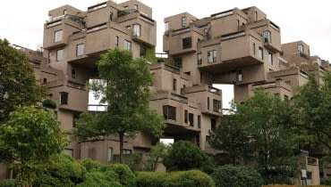 Habitat 67 w Montrealu. Proj. Moshe Safdie Habitat 67 w Montrealu. Proj. Moshe Safdie