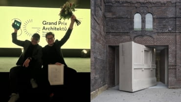Z lewej: Gala Grand Prix Architektů; Z prawej: Galeria Sztuki Współczesnej PLATO Z lewej: Gala Grand Prix Architektů; Z prawej: Galeria Sztuki Współczesnej PLATO