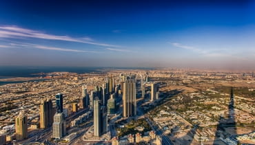 Panorama Dubaju z Burdż Chalifa Panorama Dubaju z Burdż Chalifa