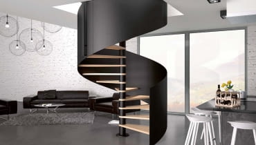 TRIO BIS, buk, metal, szer. schodów do wyboru od 120 do 160 cm, na zamówienie, Rintal TRIO BIS, buk, metal, szer. schodów do wyboru od 120 do 160 cm, na zamówienie, Rintal