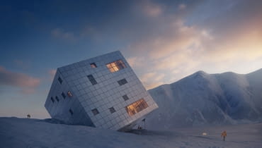 Schronisko w słowackich Tatrach - wizualizacja Schronisko w słowackich Tatrach - wizualizacja