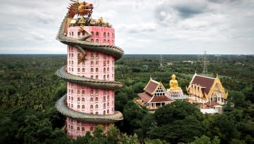Wat Samphran - świątynia ze smokiem w Tajlandii Wat Sam Phran - świątynia ze smokiem w Tajlandii