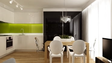 Efekt barwionego szkła na ścianie. Projekt: Icona studio