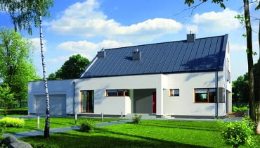 Projekt domu E136 ma potencjał - strych jest do dowolnego wykorzystania Projekt domu E136 ma potencjał - strych jest do dowolnego wykorzystania